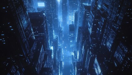 Obraz premium Futuristic cityscapes at night