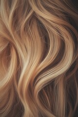 Naklejka premium A magnified image of curly locks with a woven texture, showcasing a vibrant red-brown color, characteristic of a female hairstyle, featuring a intricate hair design, with a soft and adorable
