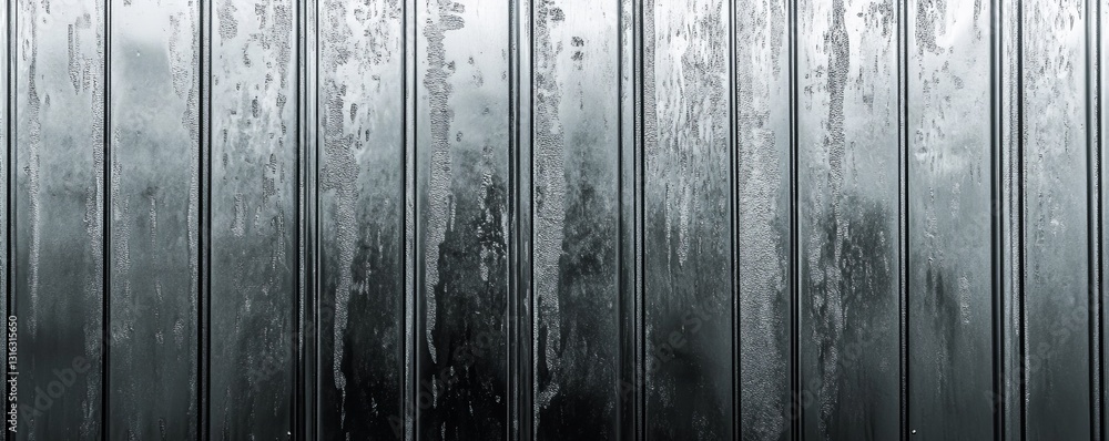 Poster detailed grainy texture is imposed on a background that transitions through a monochrome gradient