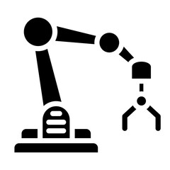 Industrial Robot Vector Design Icon Style