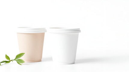 Paper Cup for dinks , isolated with white background