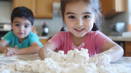 Family bonding in the kitchen: Mixing flour and making memories 