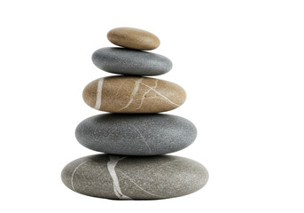 Isolated Stacked Zen Stones Harmony and Balance