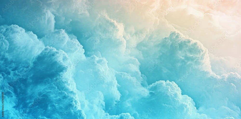 Poster the light blue background incorporates a grainy gradient and a subtle vignette effect