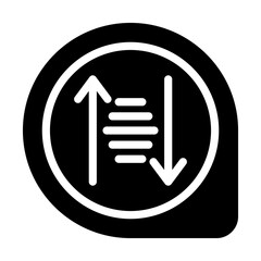 Sort Vector Design Icon Style