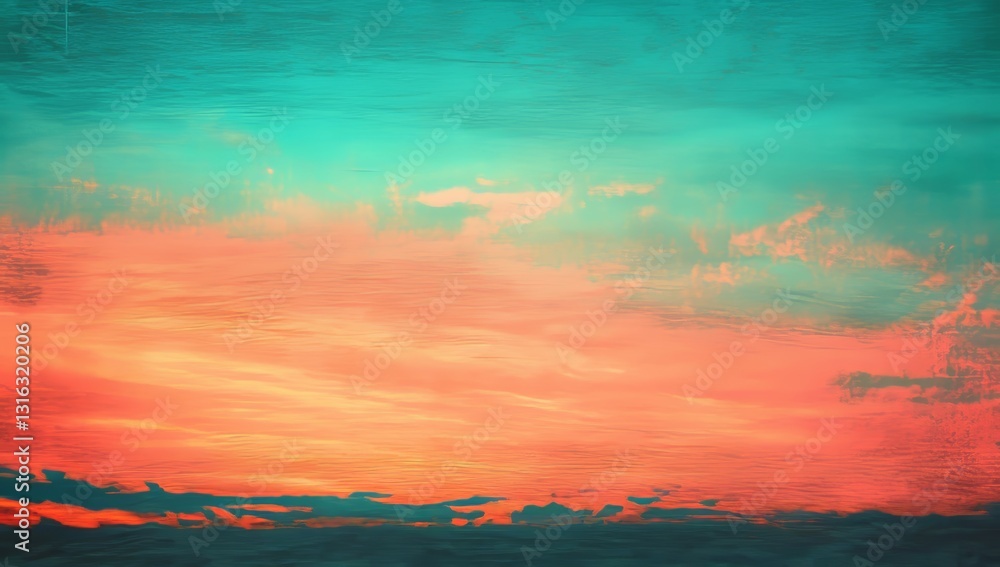 Poster mixing red and blue creates a grainy gradient and abstract textured backdrop