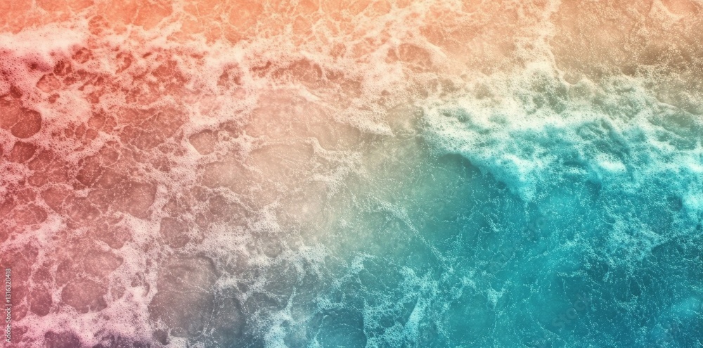 Poster a grainy gradient is incorporated into a textured background, which is visually appealing due to the