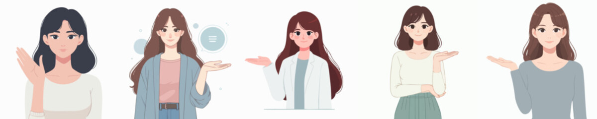 vector collection of a person explaining with his hands