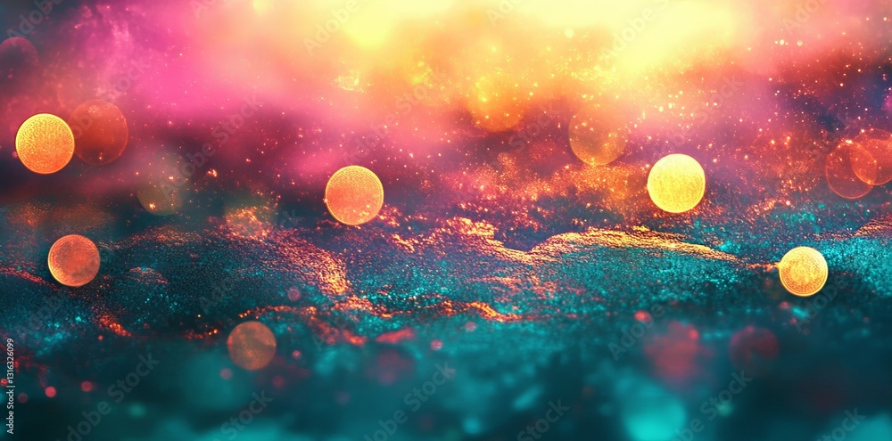 Aufkleber the soft watercolor painting technique is used to create a fantasy background that is both colorful 