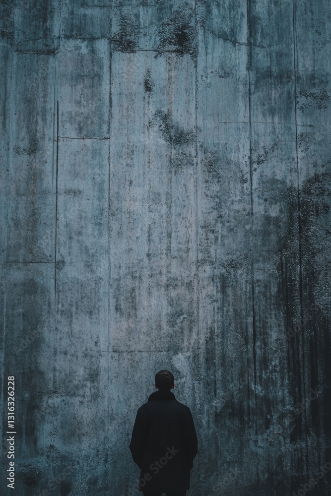 Aufkleber grey wall background with clean lines and minimalist texture for various uses