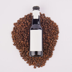 Coffee bottle with white background