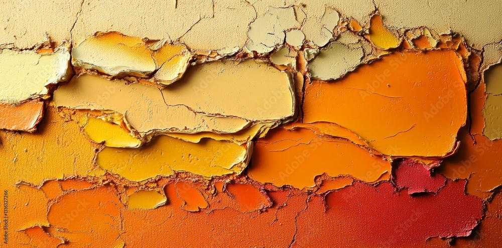 Poster a vintage texture and grungy gradient are prominent features of a weathered orange background, which