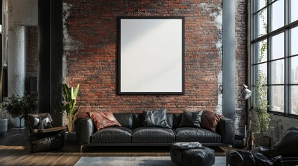 Modern Loft Apartment Interior Design with Brick Wall