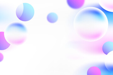 Abstract geometric circle gradient soft light pastel blue and purple bokeh background design for Graphic Business technology digital illustration web template backdrop desktop wallpaper bubbles banner