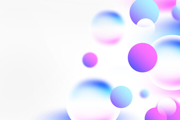 Abstract geometric circle gradient soft light pastel blue and purple bokeh background design for Graphic Business technology digital illustration web template backdrop desktop wallpaper bubbles banner