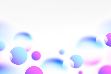 Abstract geometric circle gradient soft light pastel blue and purple bokeh background design for Graphic Business technology digital illustration web template backdrop desktop wallpaper bubbles banner