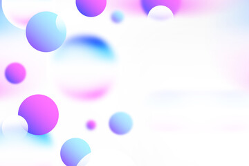 Abstract geometric circle gradient soft light pastel blue and purple bokeh background design for Graphic Business technology digital illustration web template backdrop desktop wallpaper bubbles banner