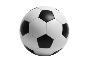 Isolated Classic Black and White Soccer Ball