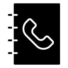 Phone Book Glyph Icon