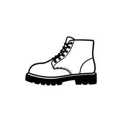 Simple Work Boots with Sole