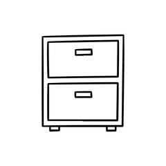 Simple Two-Drawer Filing Cabinet