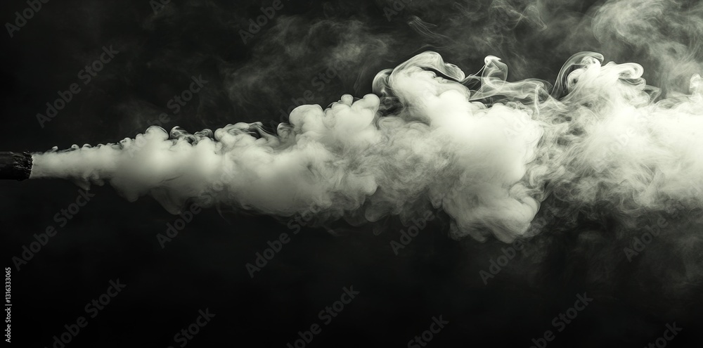 Poster dramatic contrast and ethereal movement are the hallmarks of an abstract texture formed by billowing