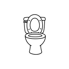 Simple Flat Toilet with Lid