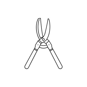 black outline garden shears clip art preview