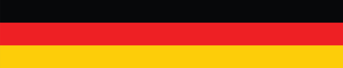 Flag of Germany. Germany flag long banner digital vector illustration