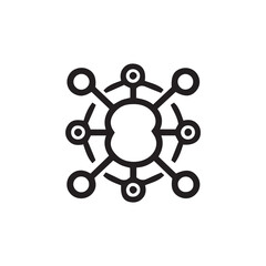 vector illustration of a group link with editable stroke