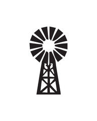 outline icon of a wildmill with Editable stroke. Vector illustration