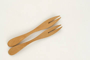 Wooden fork, eco friendly cutlery
