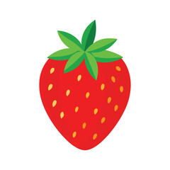 Fototapeta premium Fresh strawberry vector with white background 
