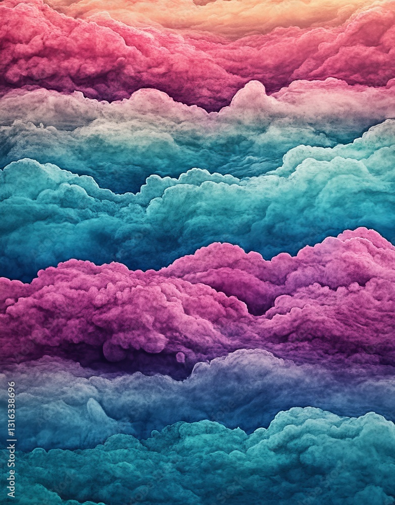 Poster a colorful pastel watercolor background is responsible for creating a soft and dreamy texture