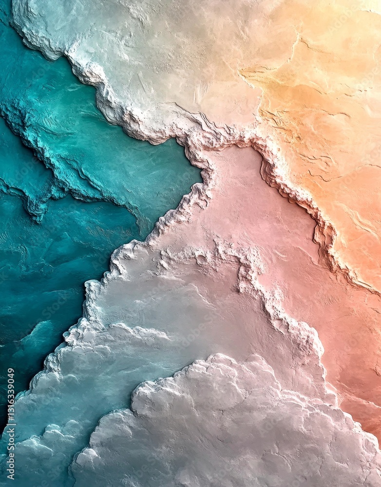 Poster a watercolor background with a soft texture and a gradient of blue and yellow creates an abstract vi