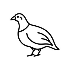 quail icon, black outline, modern design