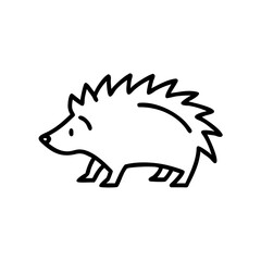 porcupine quills icon, black outline, modern design