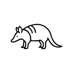 Obraz premium armadillo icon, modern design, black outline