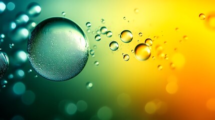 Gradient bubbles floating offering an abstract feel with vibrant color