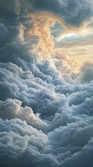 White marble tiles have created a cracked abstract pattern with a cloud-like resemblance