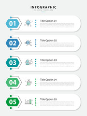 Timeline Creator infographic template. 5 Step timeline journey, calendar Flat simple infographics design template. presentation graph. Business concept with 5 options, gantt vector illustration.