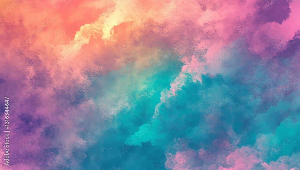 Poster the creation of an abstract background with vibrant colors is achieved through a colorful watercolor
