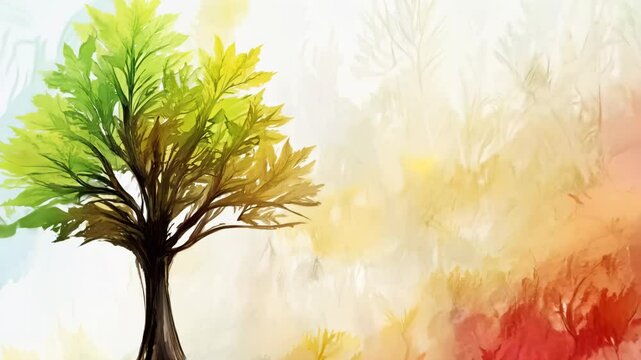 Brushstroke painting a single seed on a textured canvas