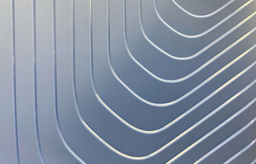 Close up of th  curve's background texture. Abstract Futuristic Architecture Circular Concentric Background. Wave Outdoor Structures. Minimal Futuristic Technology Design as Geometric Urban Texture