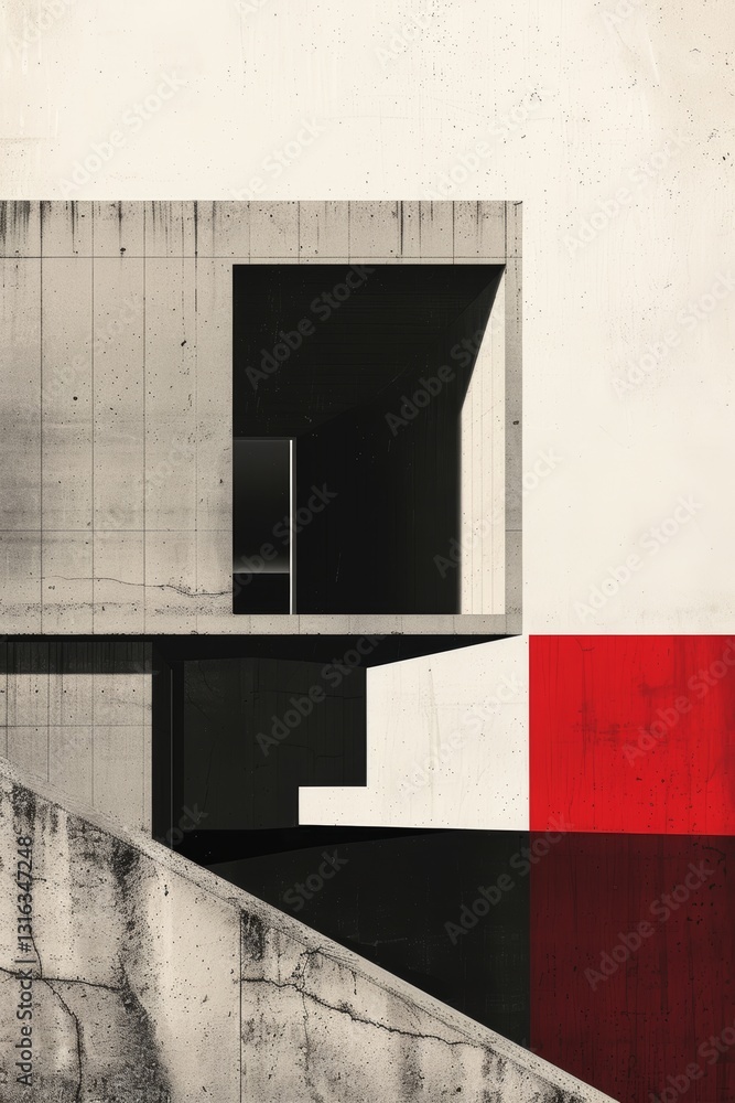 Poster minimalist architecture poster with clean lines and simple shapes