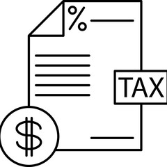 document tax outline icon