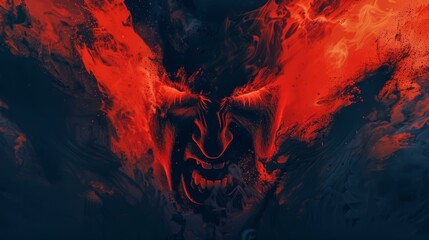 Minimalistic abstract illustration of anger relief with clean lines and simple shapes in a calm atmosphere