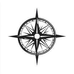 This vintage compass has a black finish and displays magnetic navigation