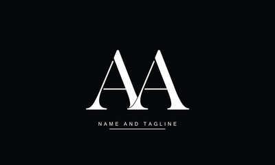 AA Abstract Letters Logo Monogram