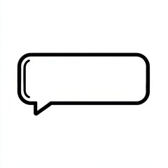 Naklejka premium The illustration of a speech bubble with smooth rounded edges is a symbol of conversation and communication